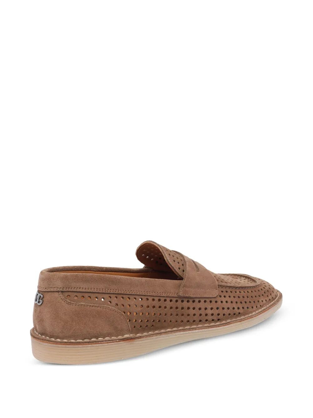 Dolce & Gabbana Men New Florio Perforated Suede Loafers - 3