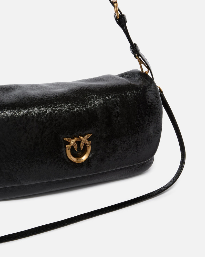 LOVE BAG CLICK SOFT HORIZONTAL HANDLE MEDIUM CROSSBODY BAG IN SHINY LEATHER 3
