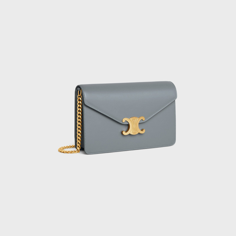 CELINE WALLET ON CHAIN MARGO in Shiny calfskin outlook