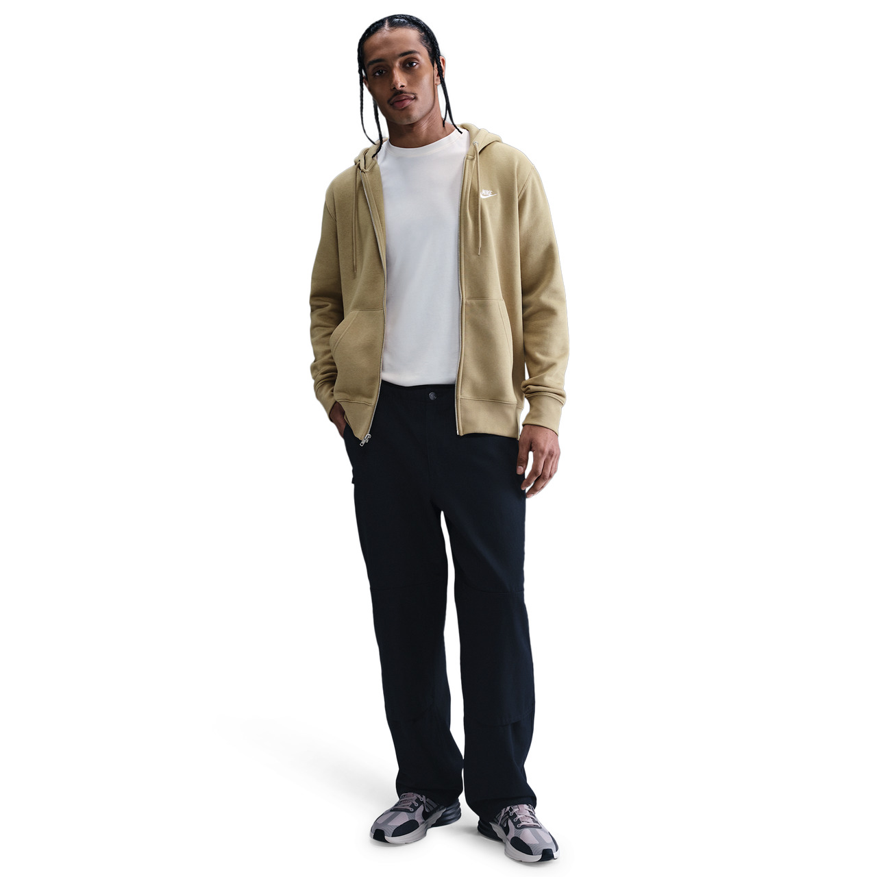 Nike Mens Nike Club Basketball Full-Zip Hoodie - 1