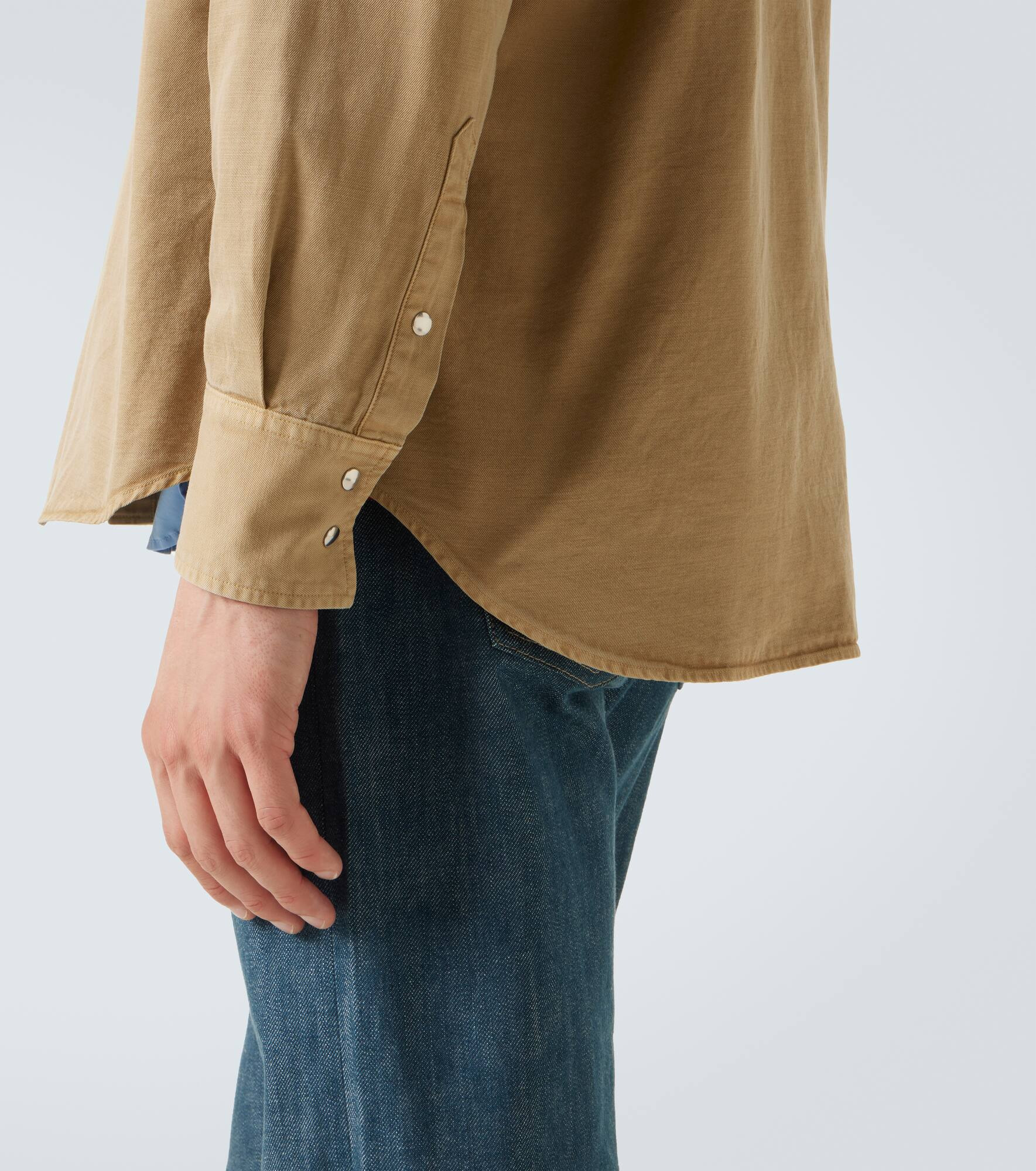 Cotton gabardine shirt - 6