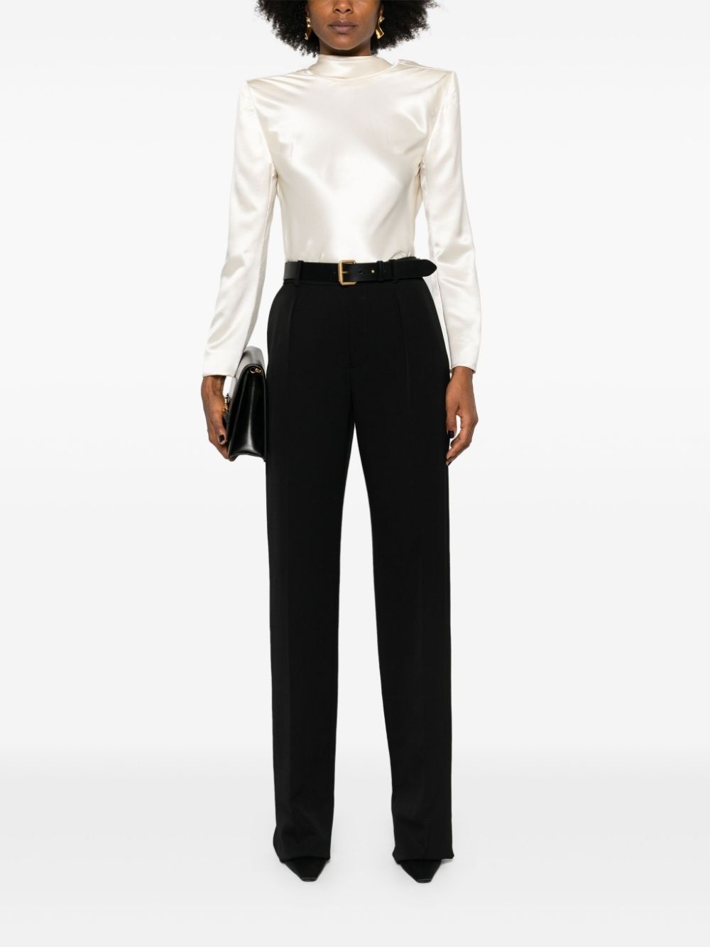 straight-leg tailored wool trousers - 2