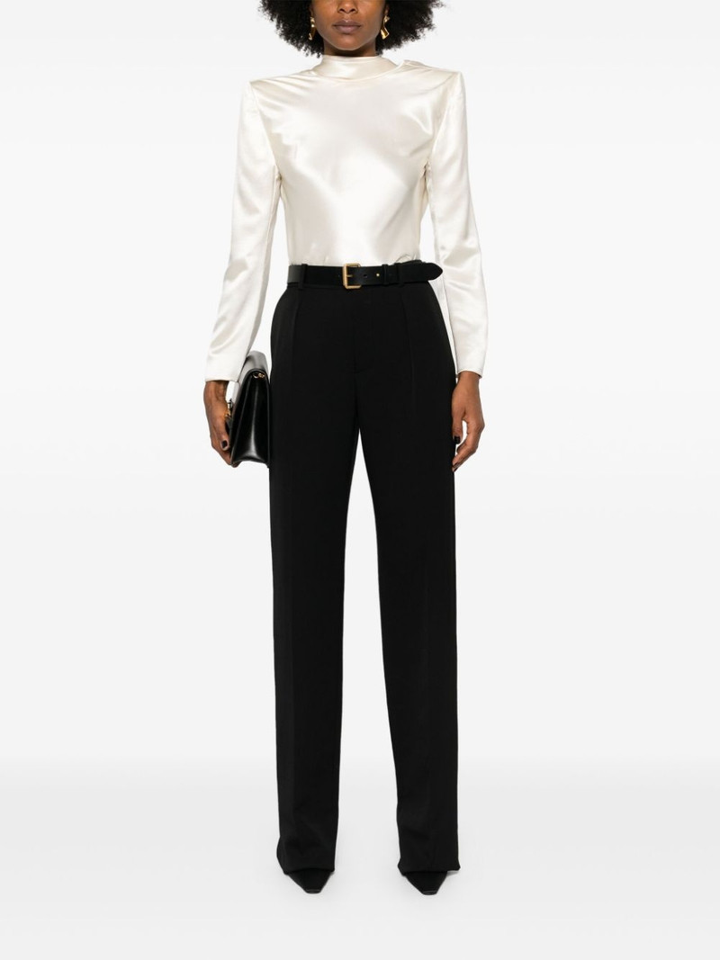 SAINT LAURENT straight-leg tailored wool trousers outlook