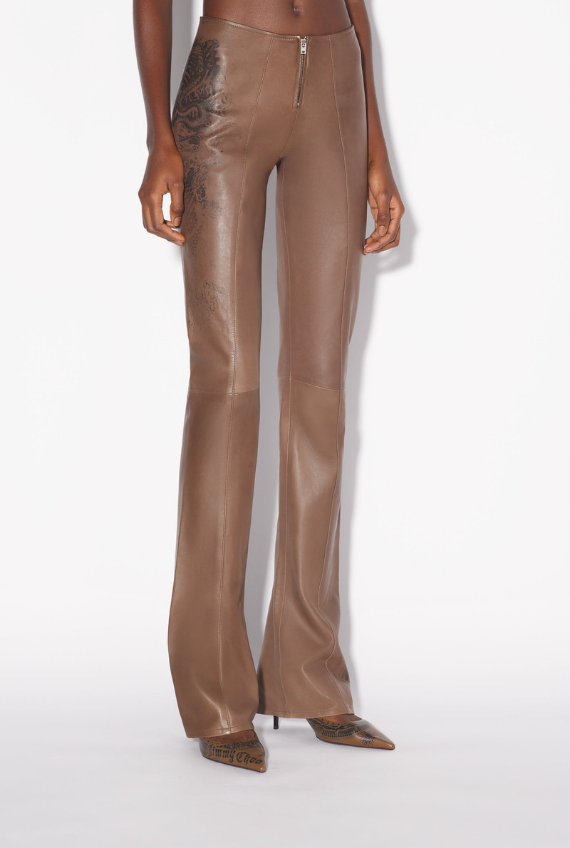 Jean Paul Gaultier THE EBONY TATTOO LEATHER PANTS outlook