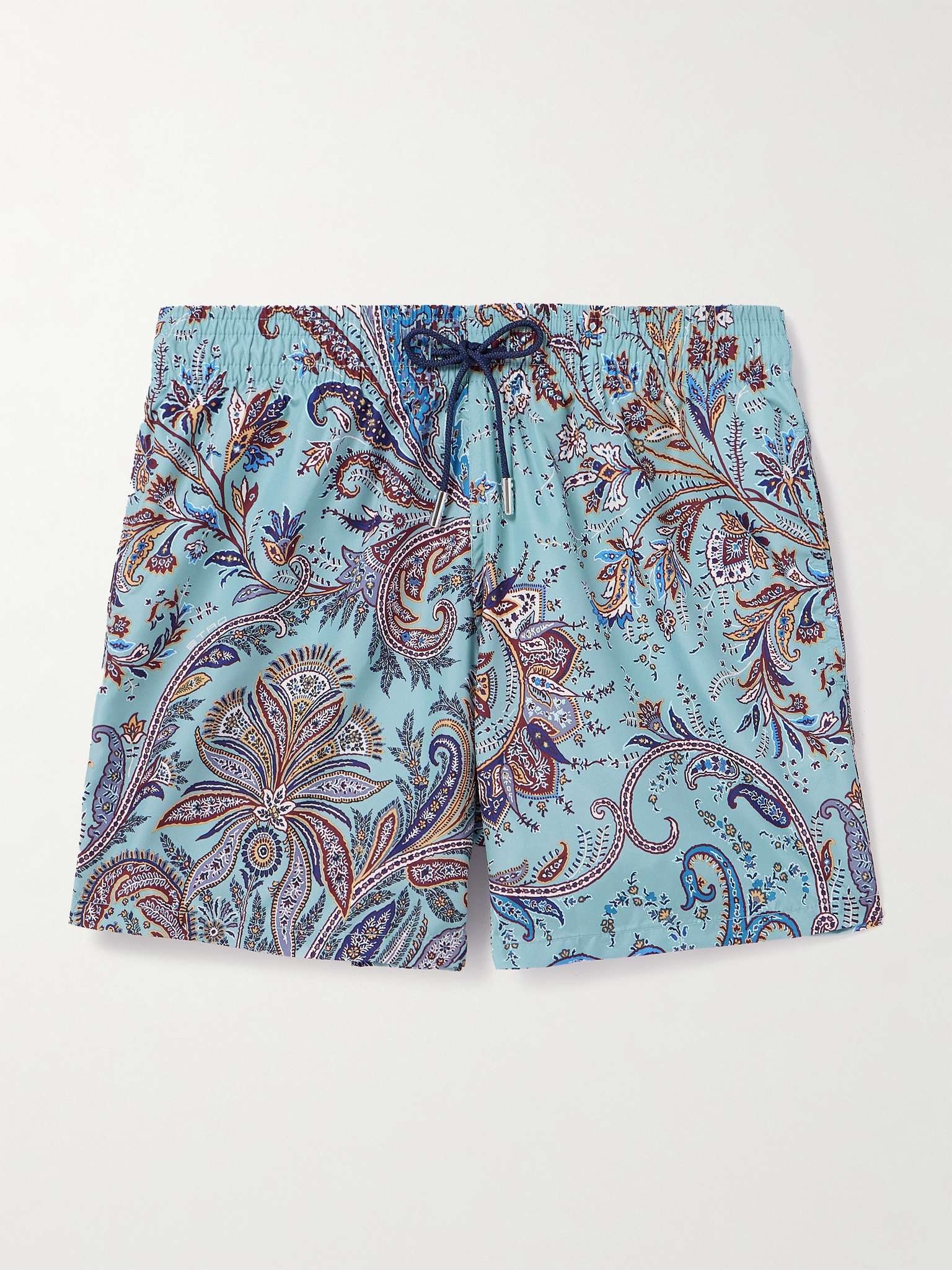 Straight-Leg Mid-Length Paisley-Print Swim Shorts - 1