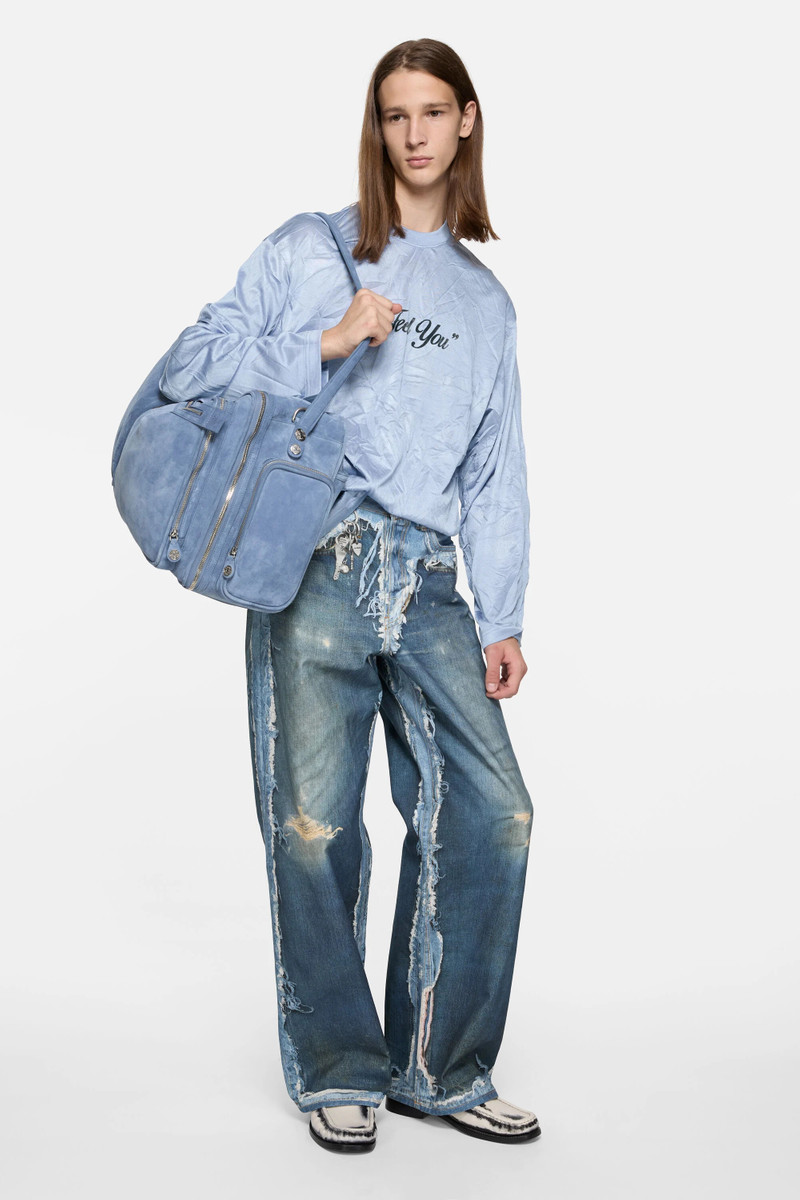 Acne Studios Graphic t-shirt - relaxed - Powder blue outlook