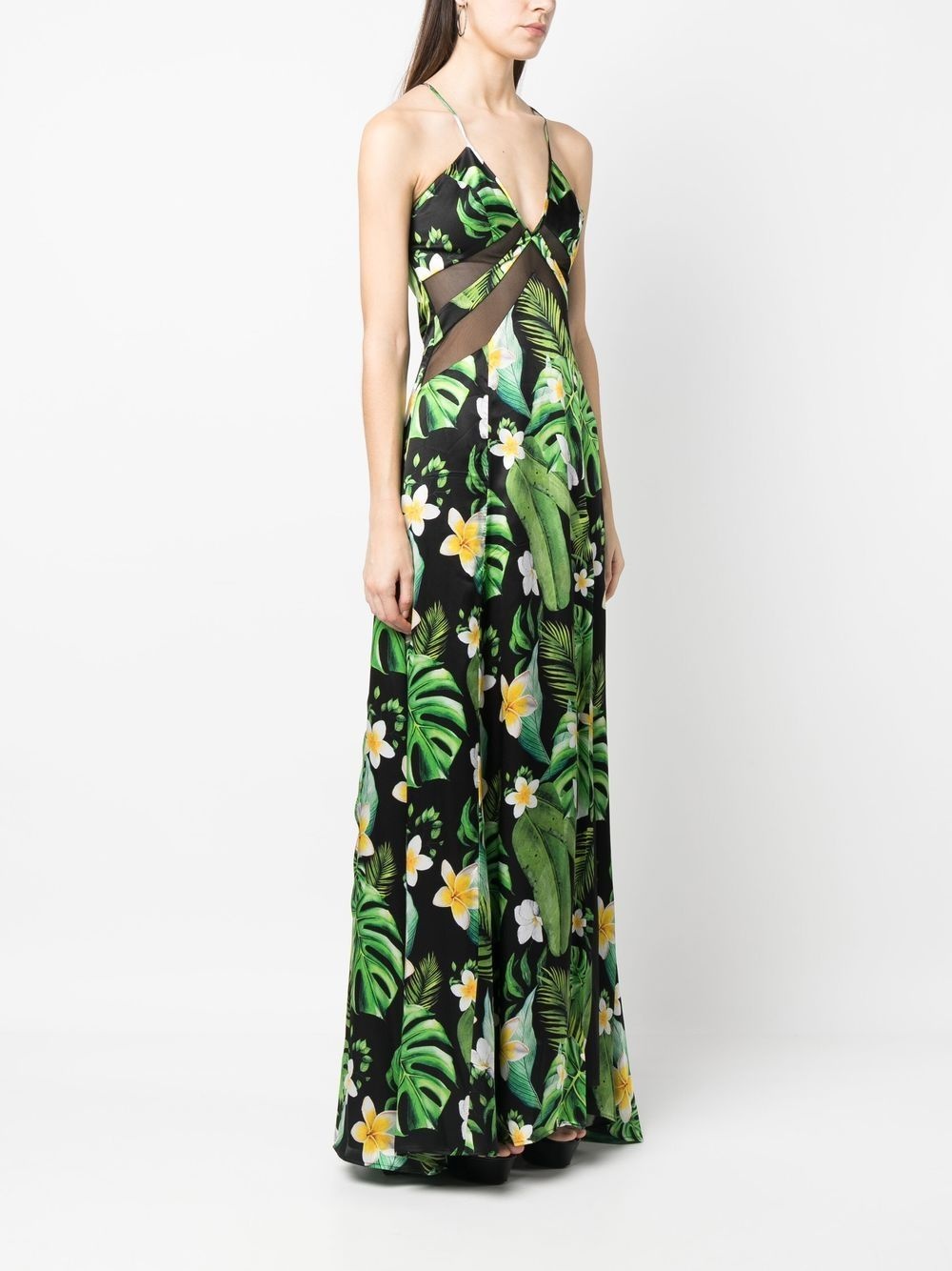 Hawaii printed silk maxi dress - 3