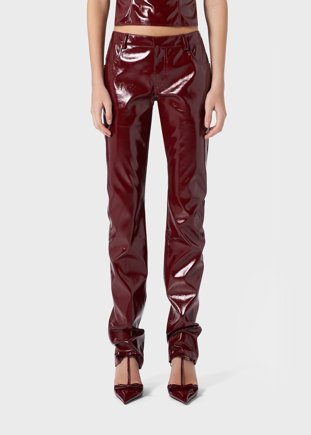 PATENT STRAIGHT PANTS - 3