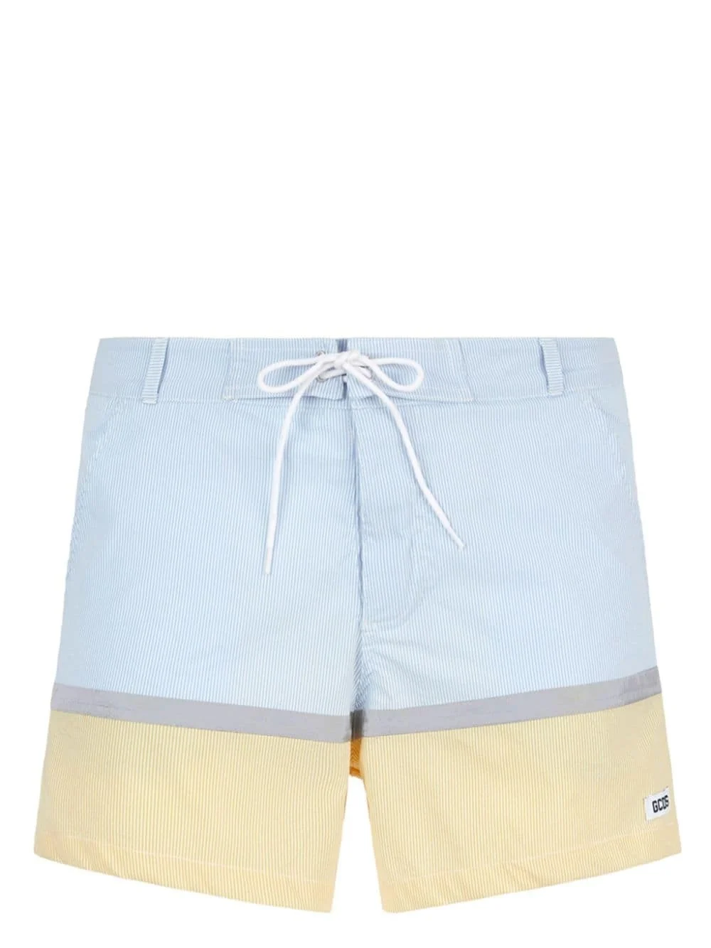 striped drawstring swim shorts - 1