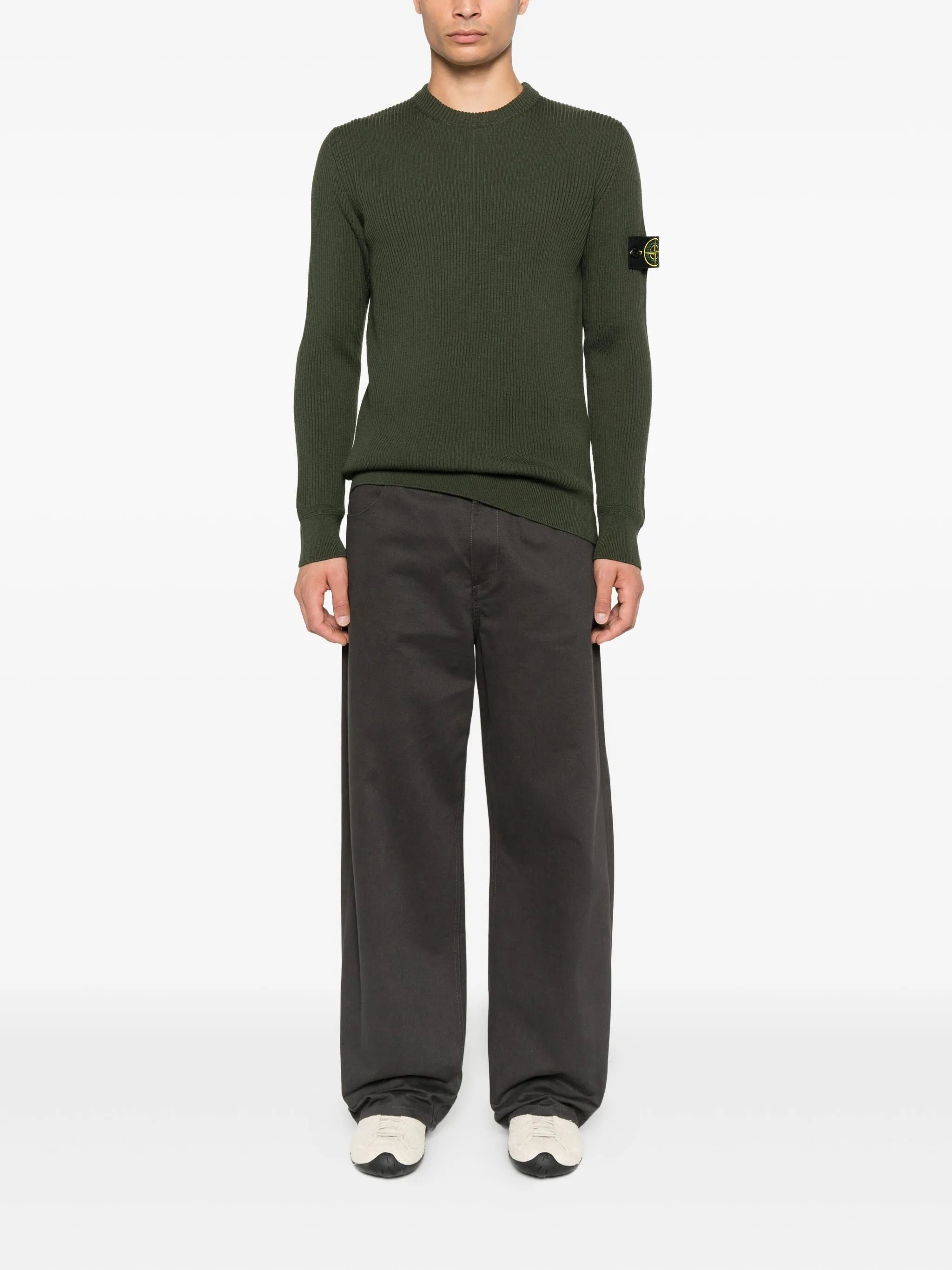 Stone Island 5100053 Ribbed-knit Crew-neck Sweater - 4