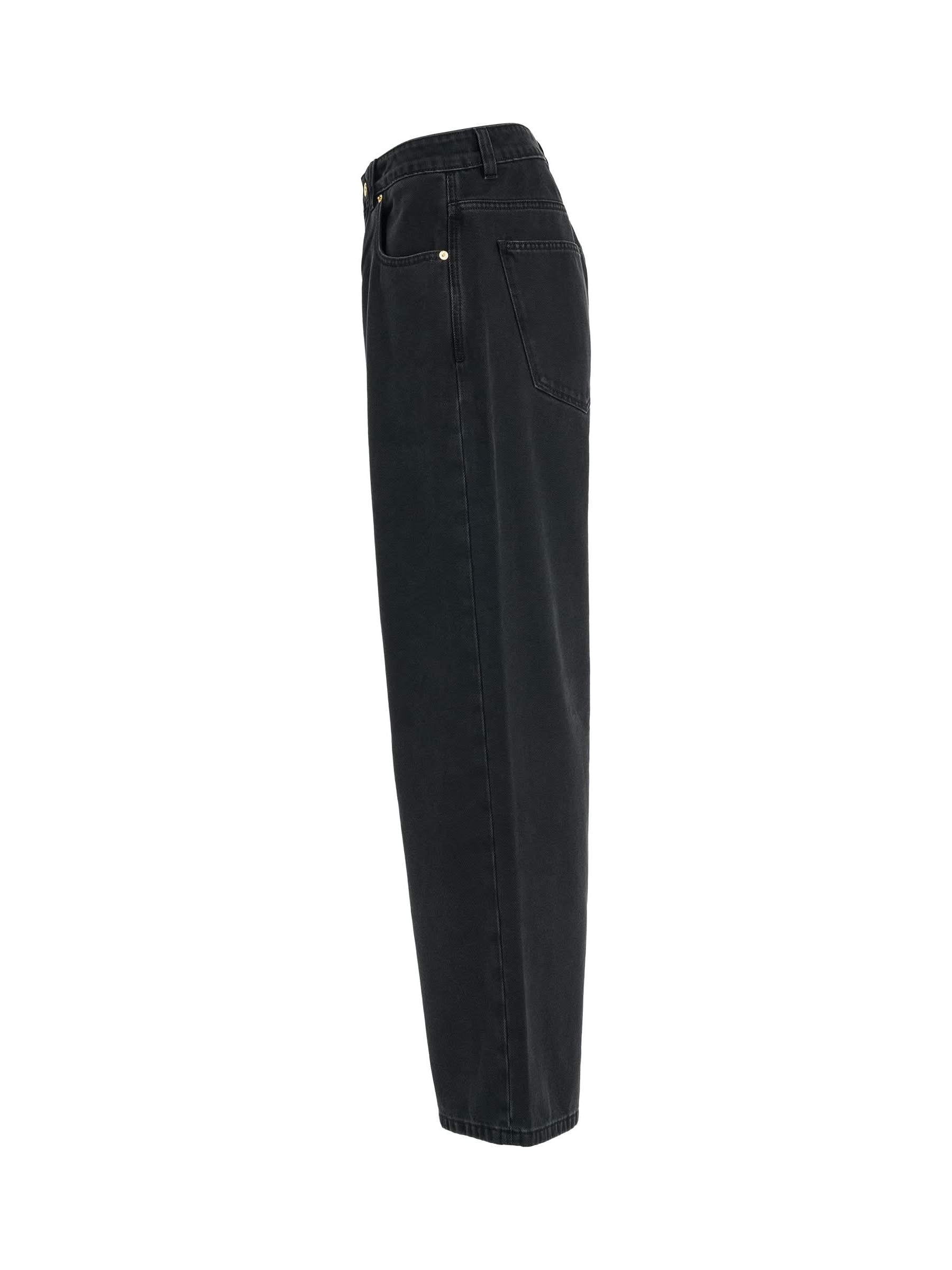 Le Denimes Large Jeans in Black - 3
