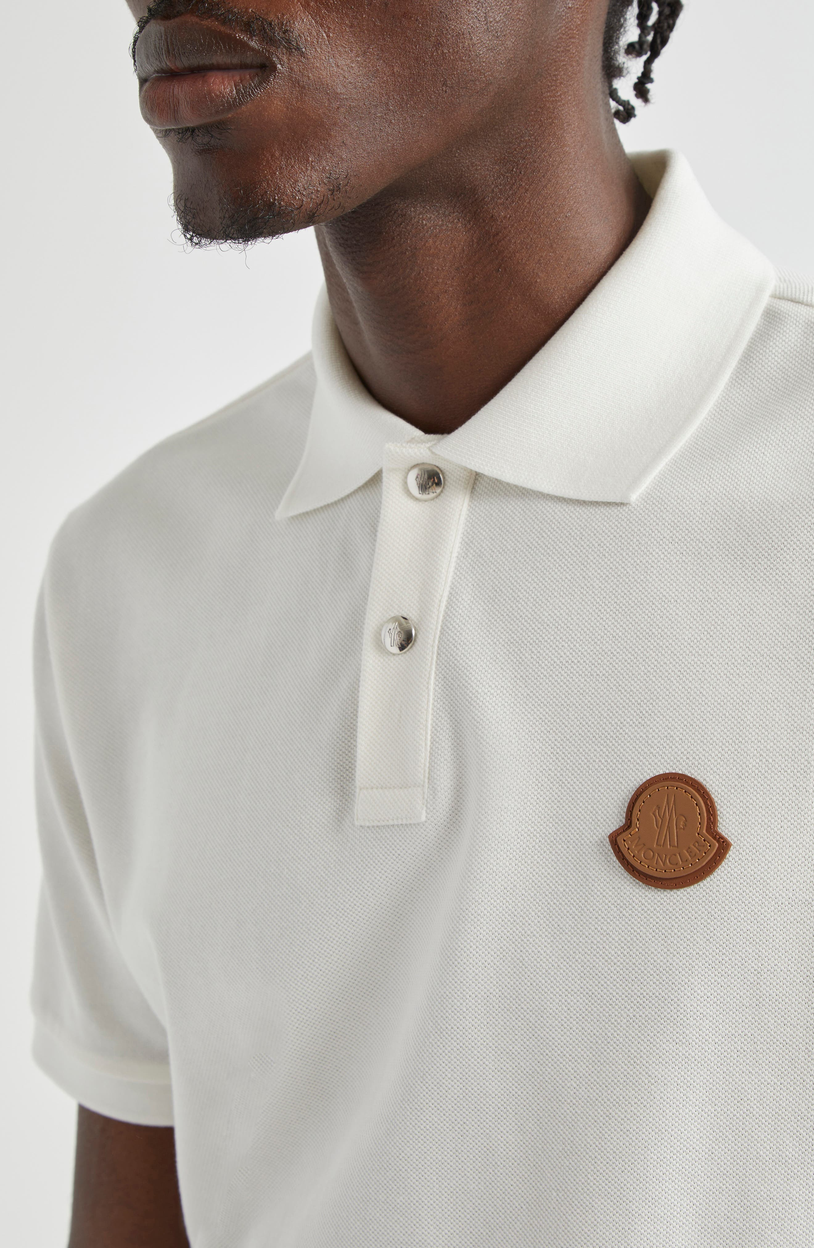 Logo Snap Placket Cotton Polo - 4