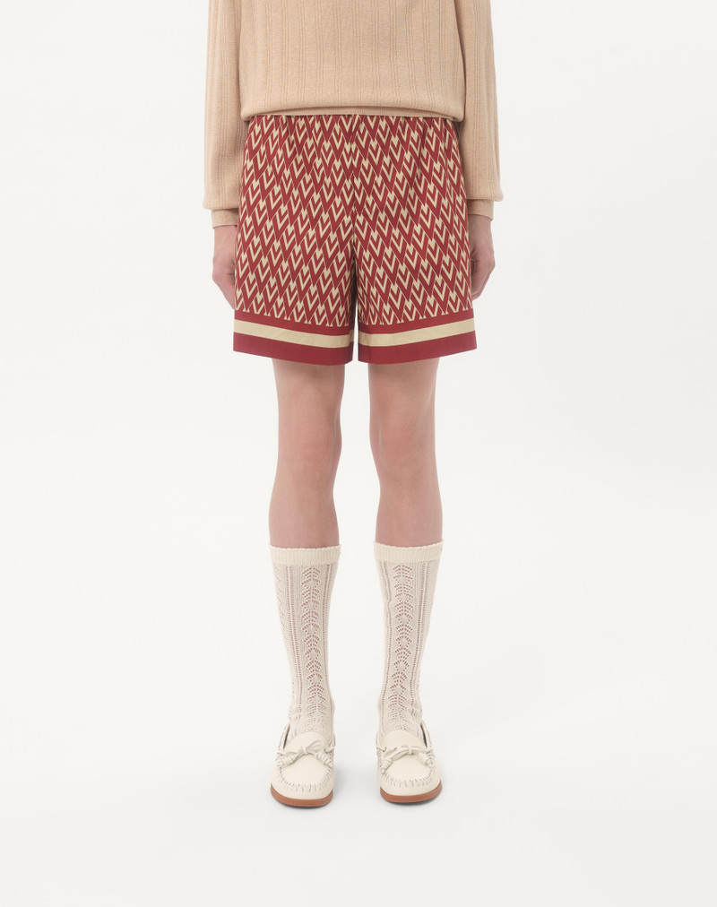 COTTON POPELINE BERMUDA SHORTS WITH TOUTE LA V PRINT 2