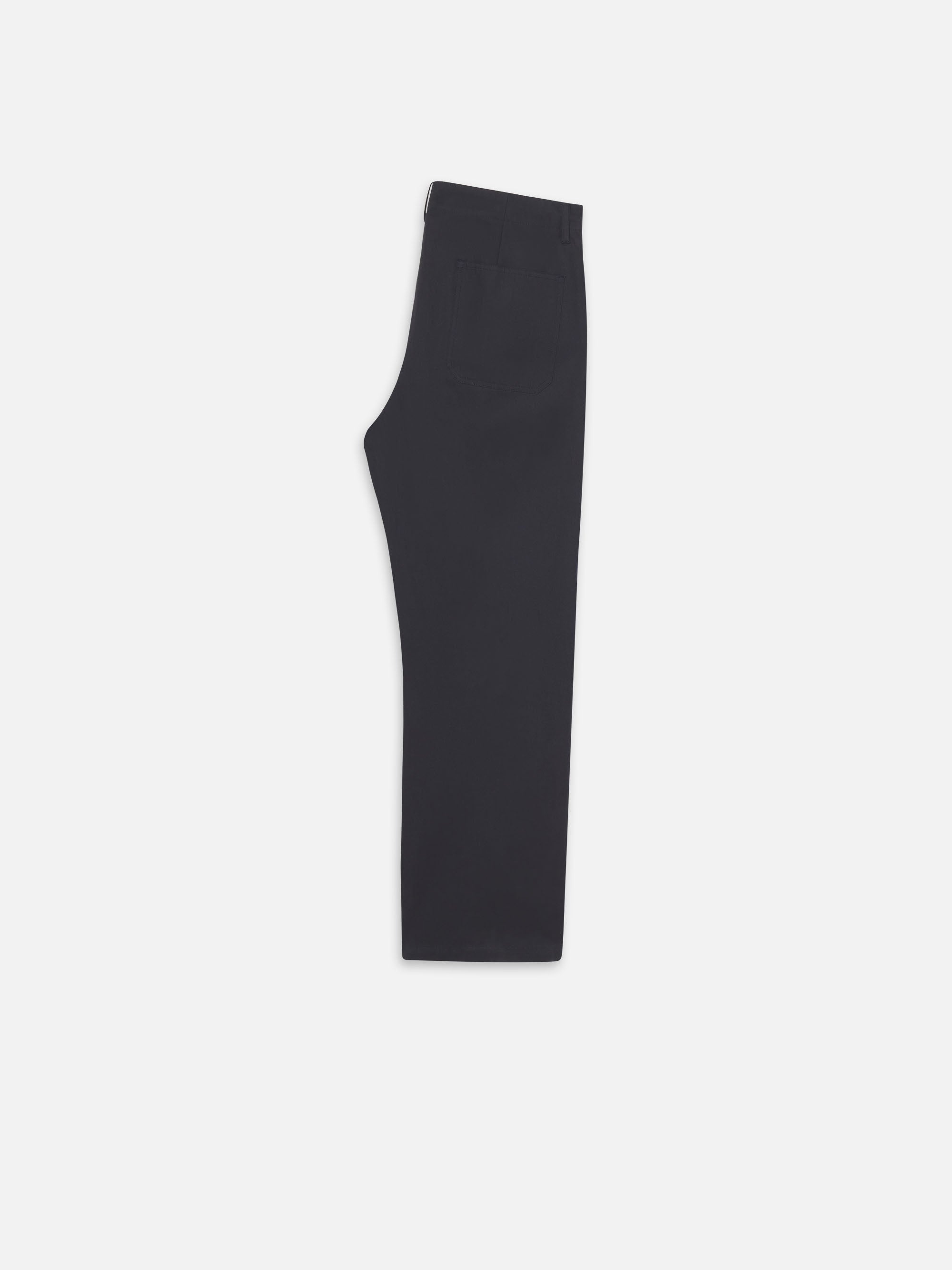 Cotton Relaxed Trousers in Dark Navy - 3