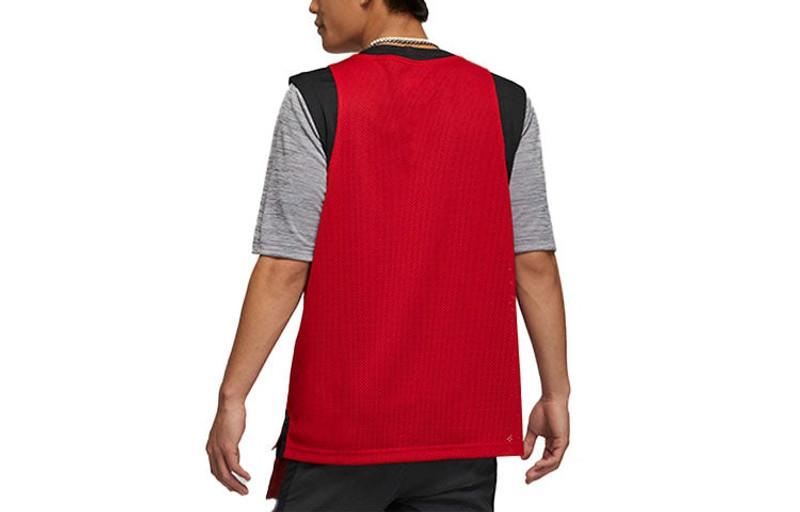 Jordan Air Jordan Solid Color Logo Casual Sports Vest Red DM1832-010 outlook