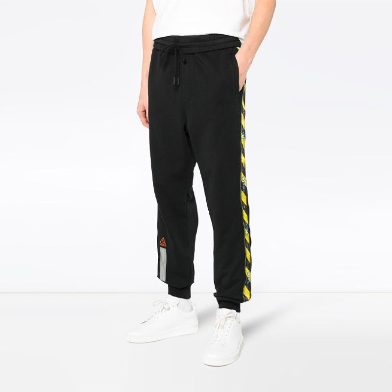 Off-White Off-White C/O Virgil Abloh Men's Black Tape Sweat Pants Black OMCH007S180030081000 outlook