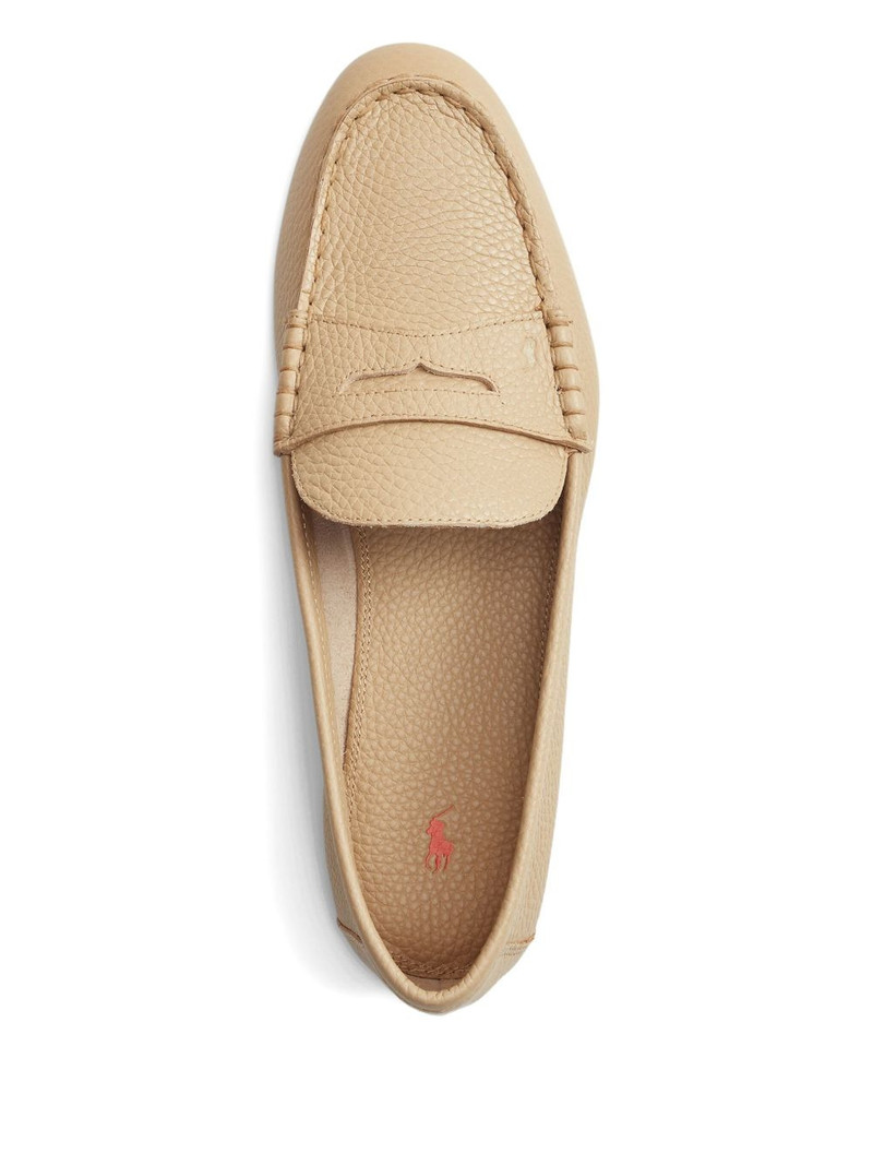 pebble-textured penny loafers 4
