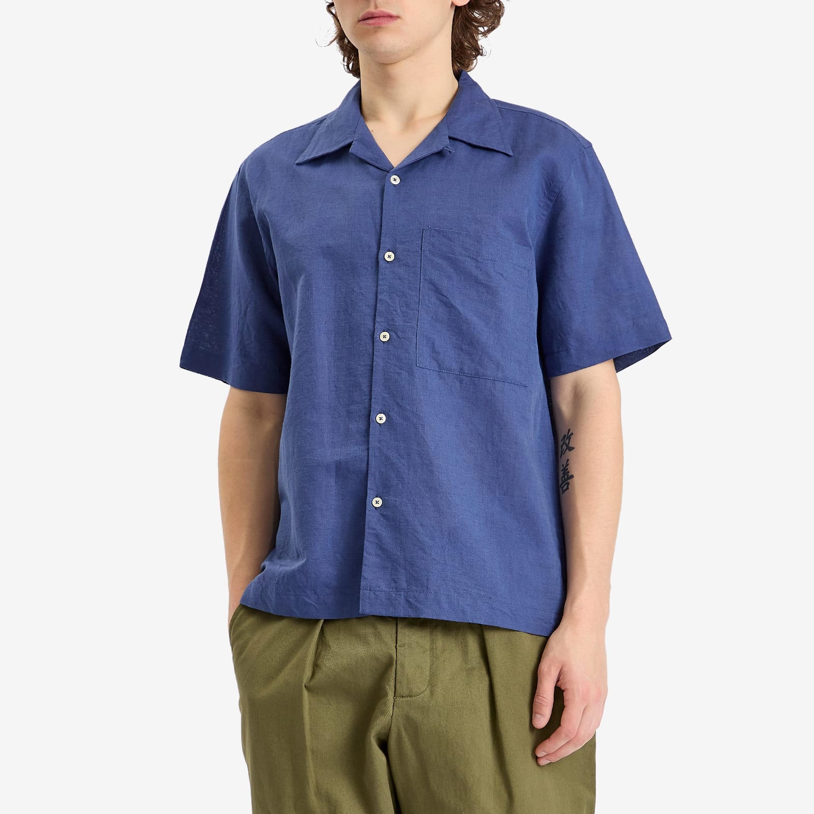 Universal Works Linen Cotton Camp Shirt - 2
