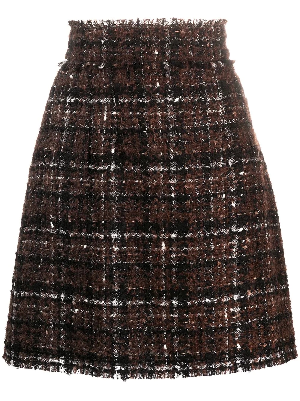 high-waist bouclé skirt - 1