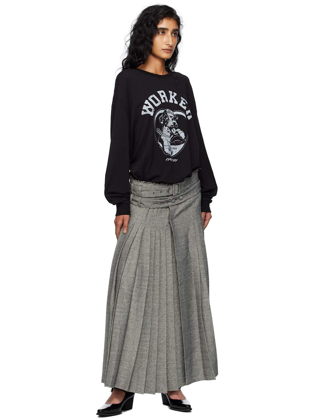 Black 'Worker' Pet Club Long Sleeve T-shirt - 5