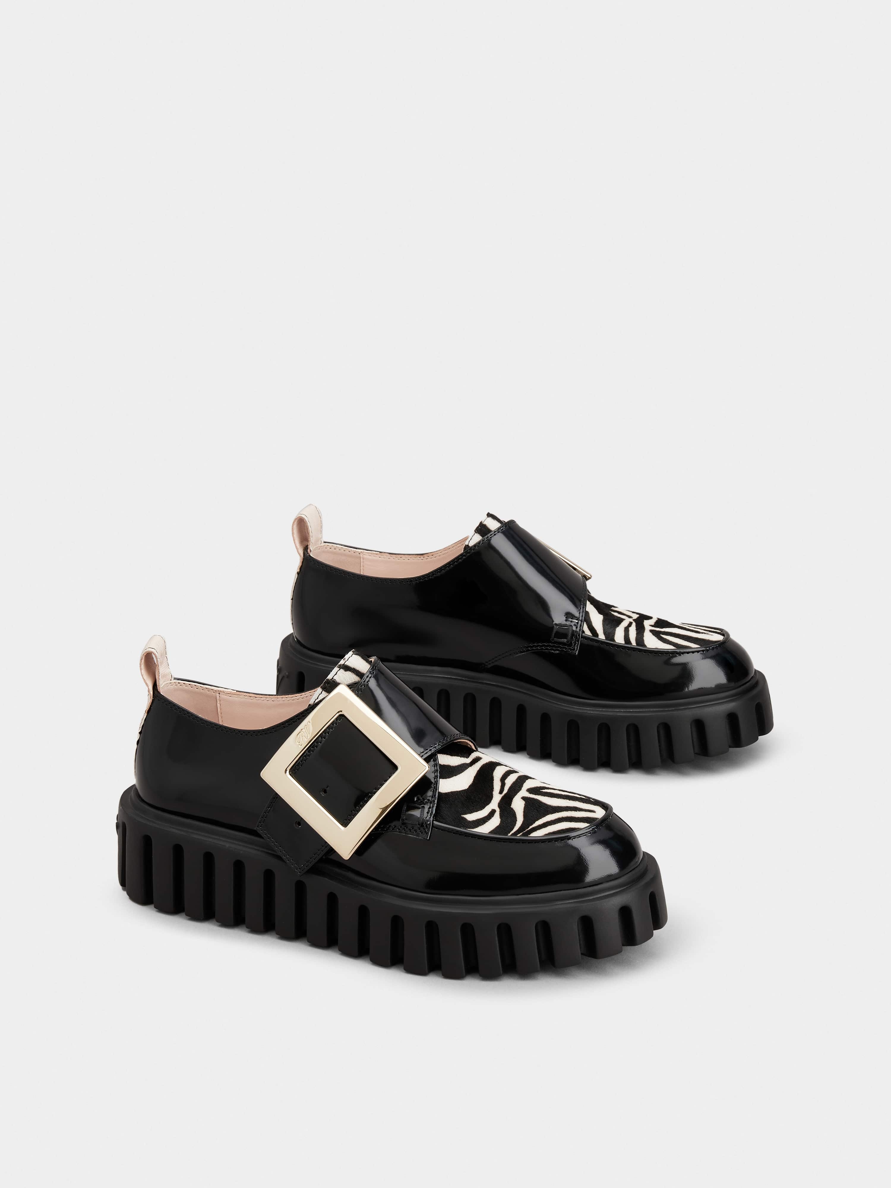 Viv' Go-Thick Metal Buckle Loafers in Patent Leather - 3