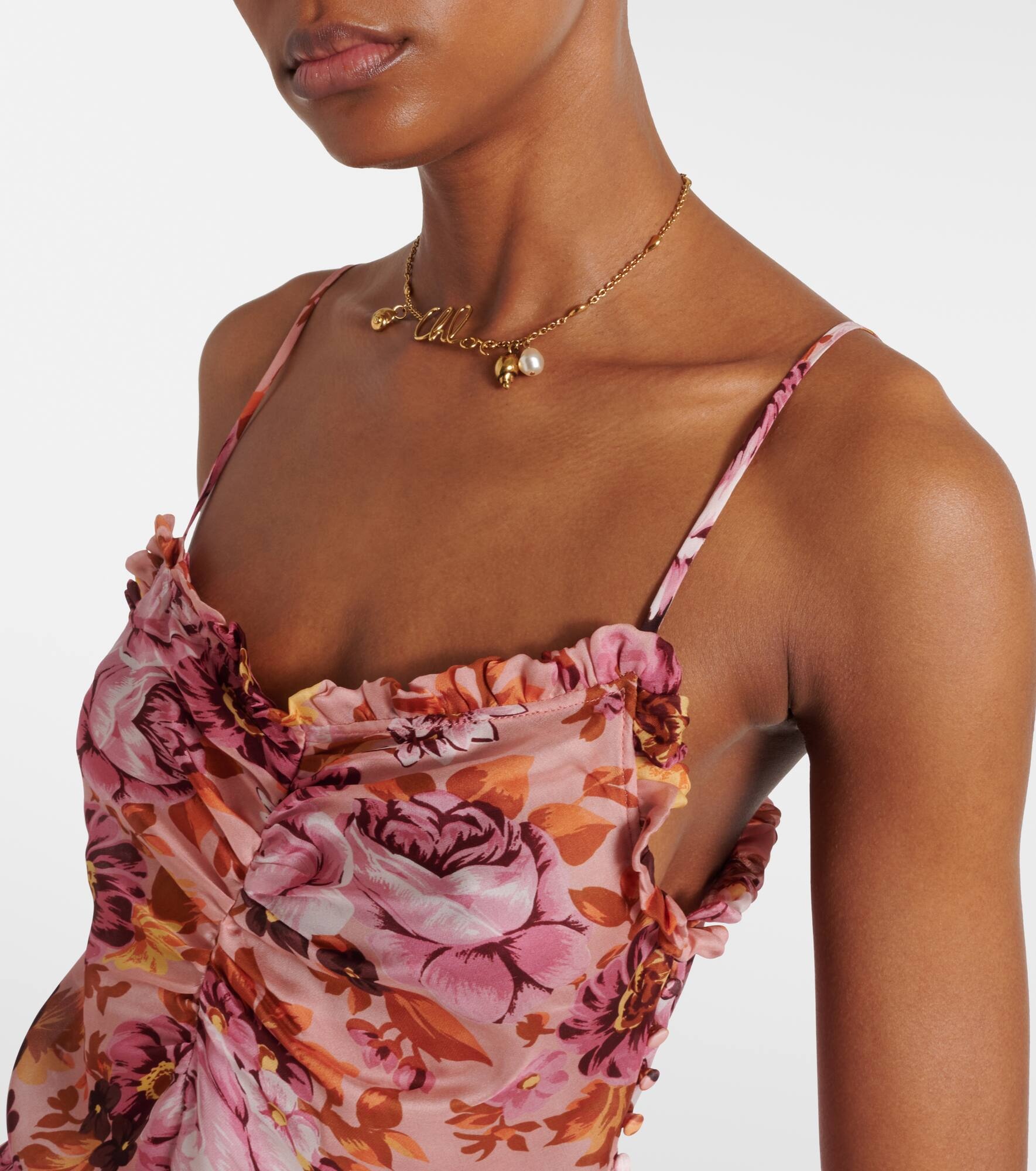 Floral silk top - 4