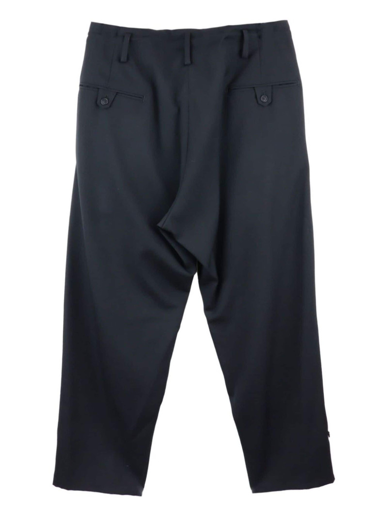 Yohji Yamamoto pleated tapered trousers outlook