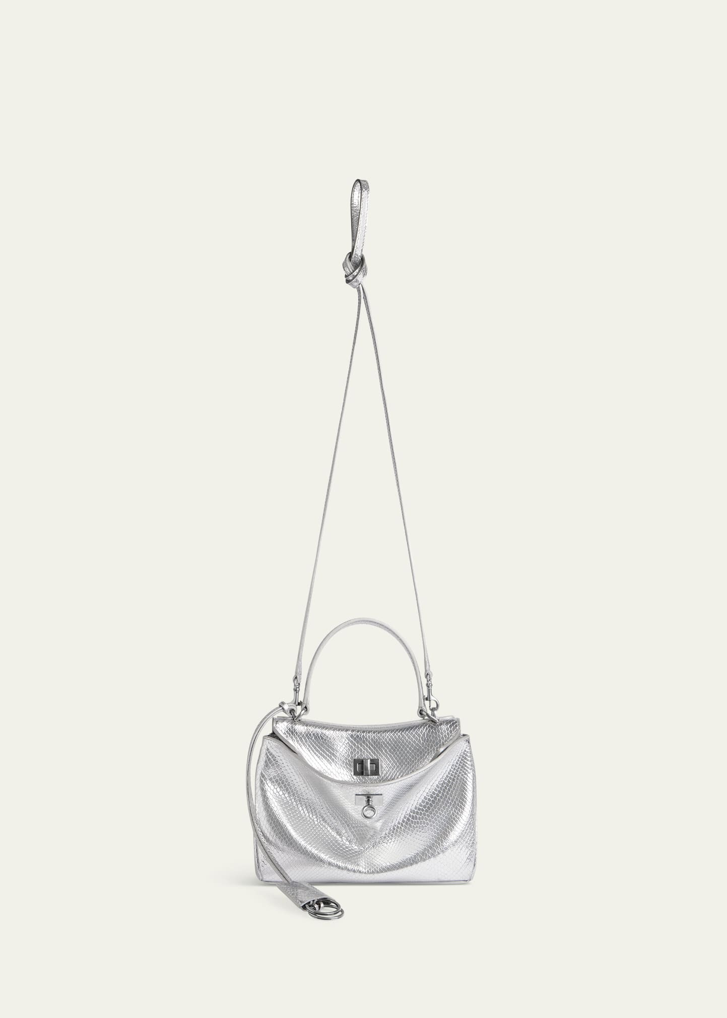 Rodeo Mini Python-Embossed Leather Crossbody Bag - 5