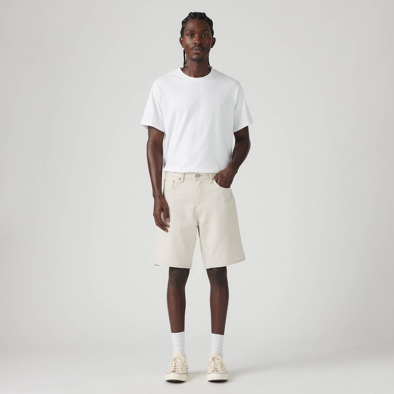 468 STAY LOOSE 9" LINEN+ DENIM MEN'S SHORTS - 2