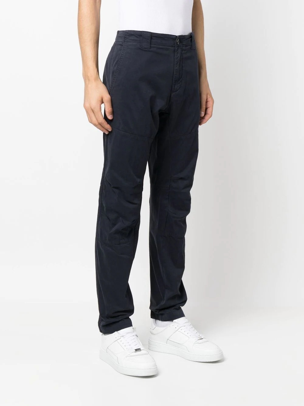 four-pocket cotton straight trousers - 3