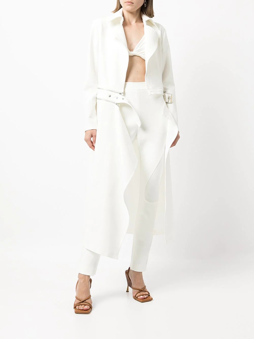 all around-zip belted trench coat - 2