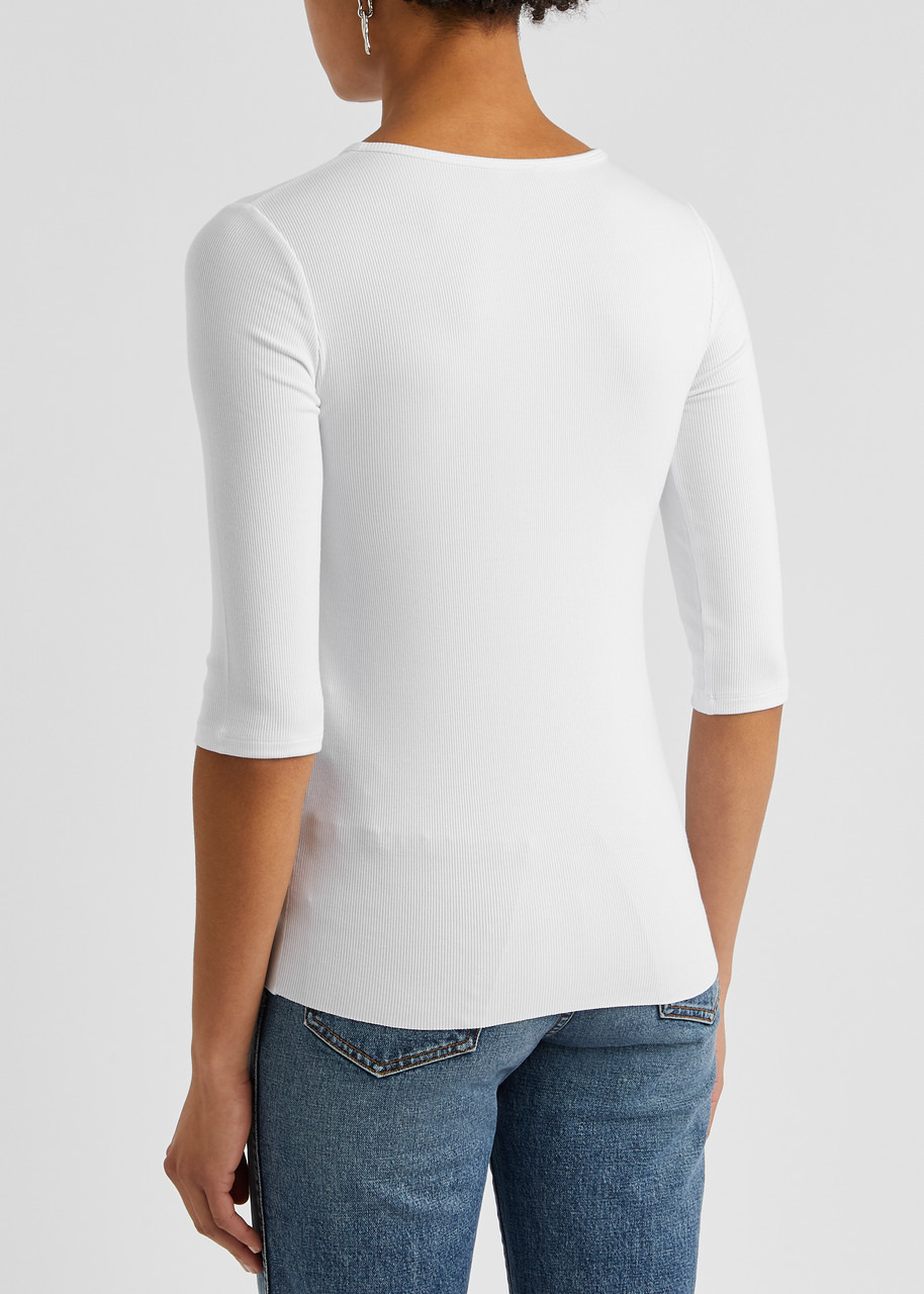 Ribbed stretch-jersey top - 3