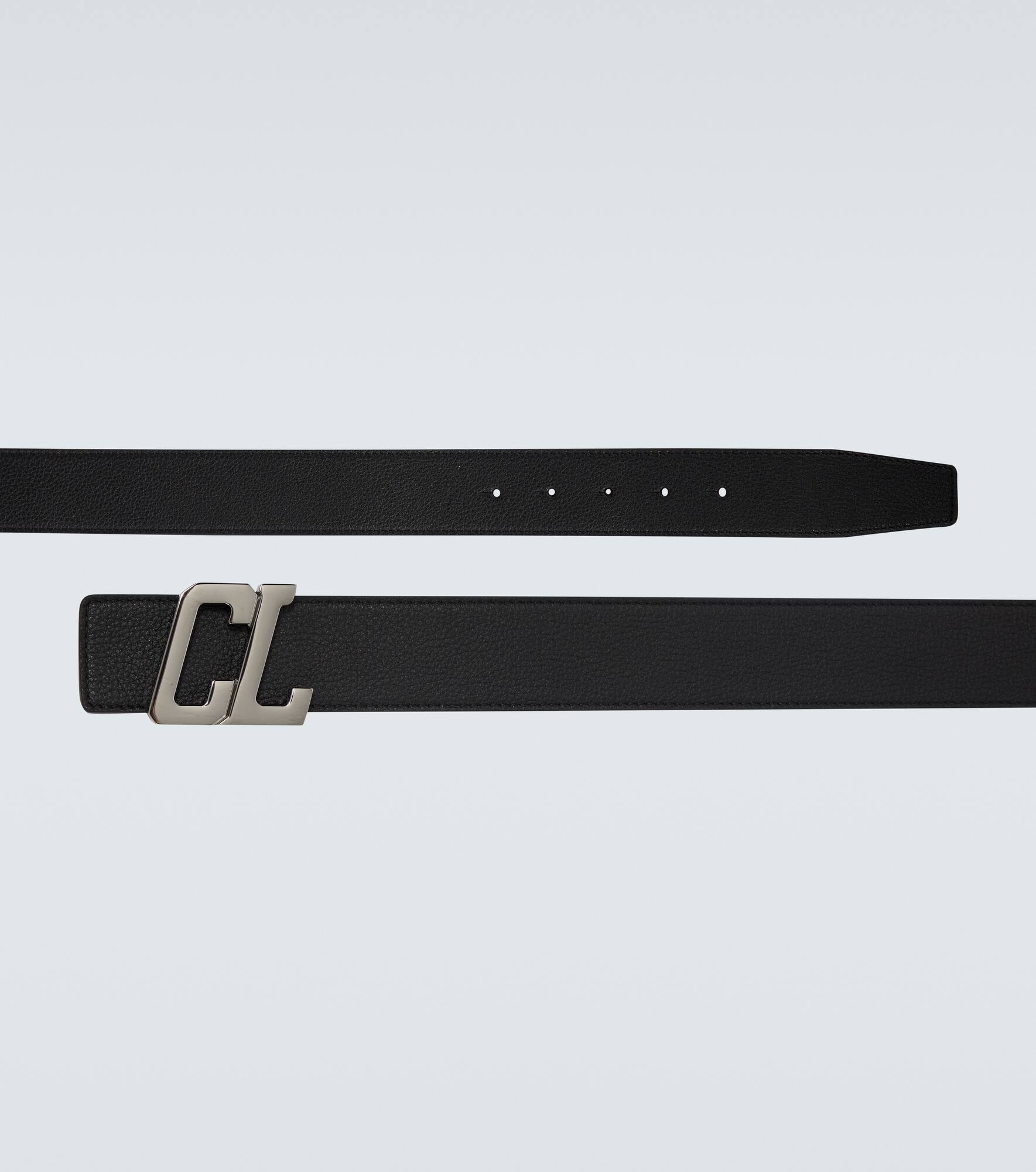 CL logo leather belt - 4