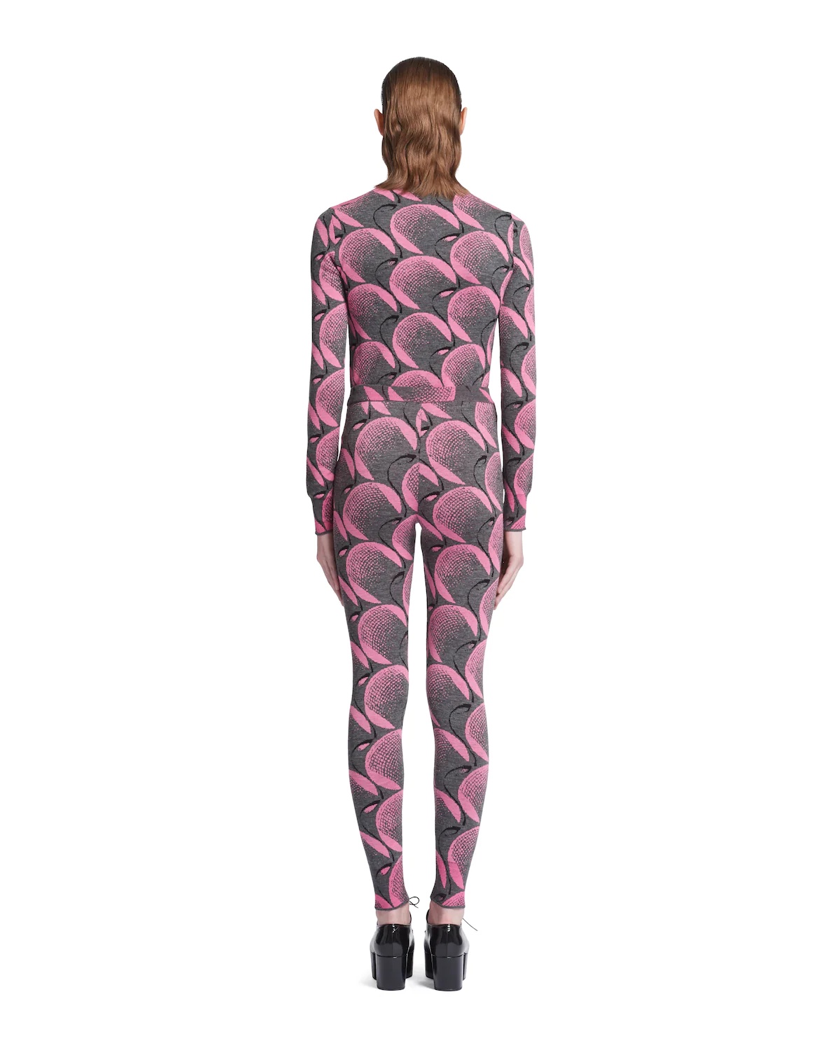 Superfine wool jacquard leggings - 4