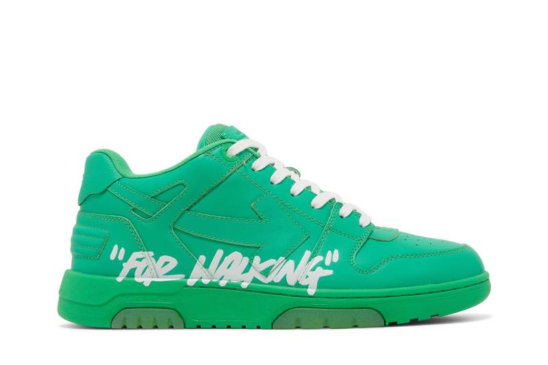 OFF-WHITE Out Of Office OOO "For Walking" Low Tops Green - 1