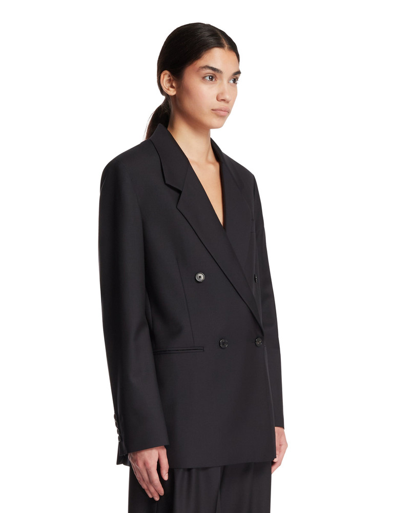 Dark Blue Double-Breasted Wool Jacket 4