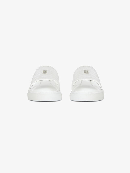 SNEAKERS IN LEATHER WITH CROCODILE EFFECT WEBBING - 2