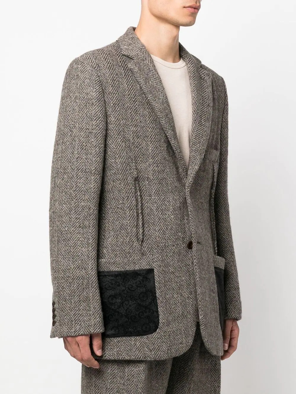 tweed single-breasted blazer - 3