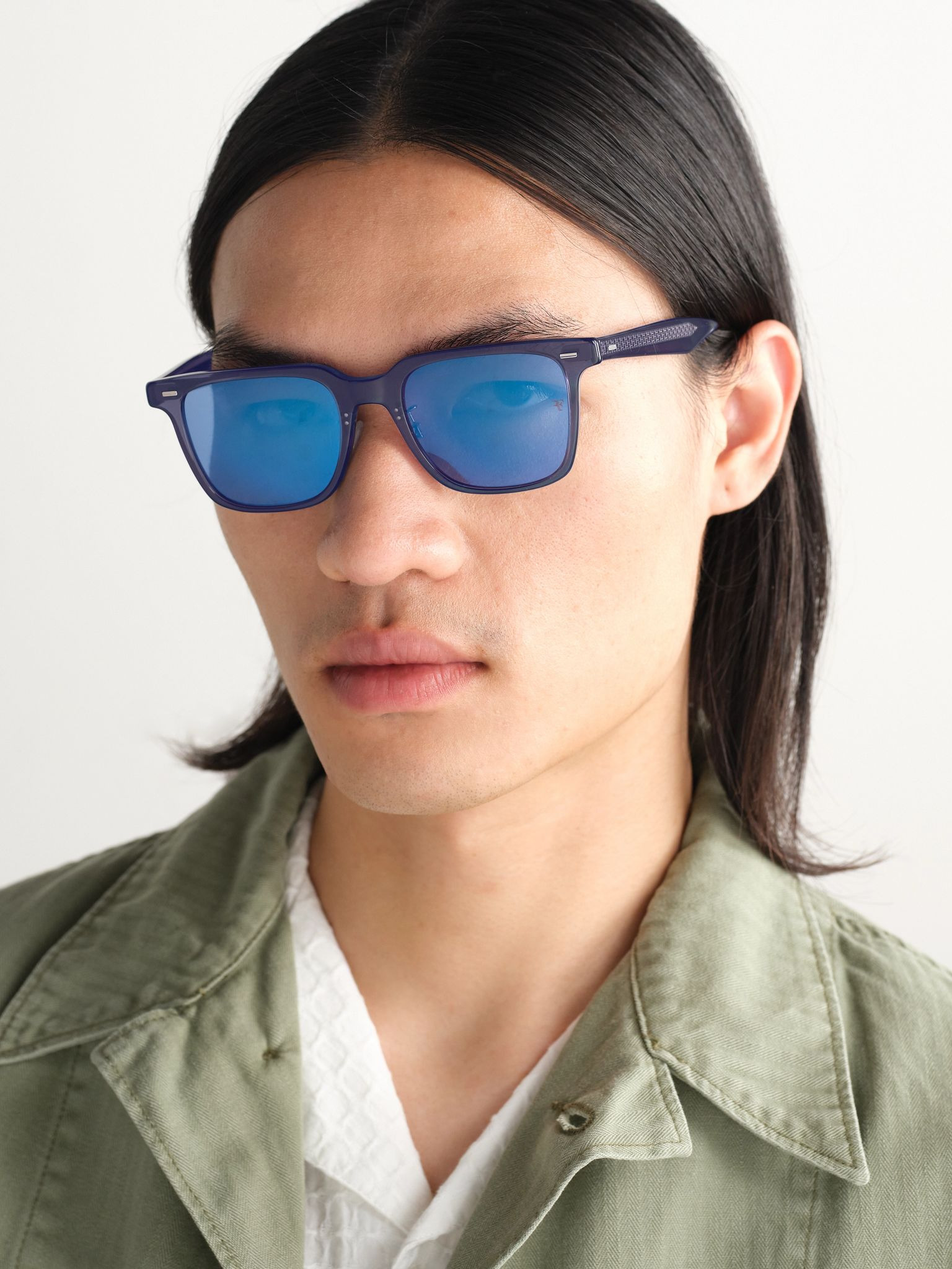 + Roger Federer Mr. Federer II D-Frame Acetate Sunglasses Blue - 2