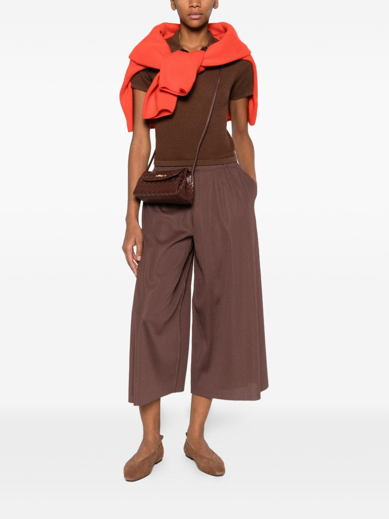 Pleats Please Issey Miyake pleated cropped trousers outlook