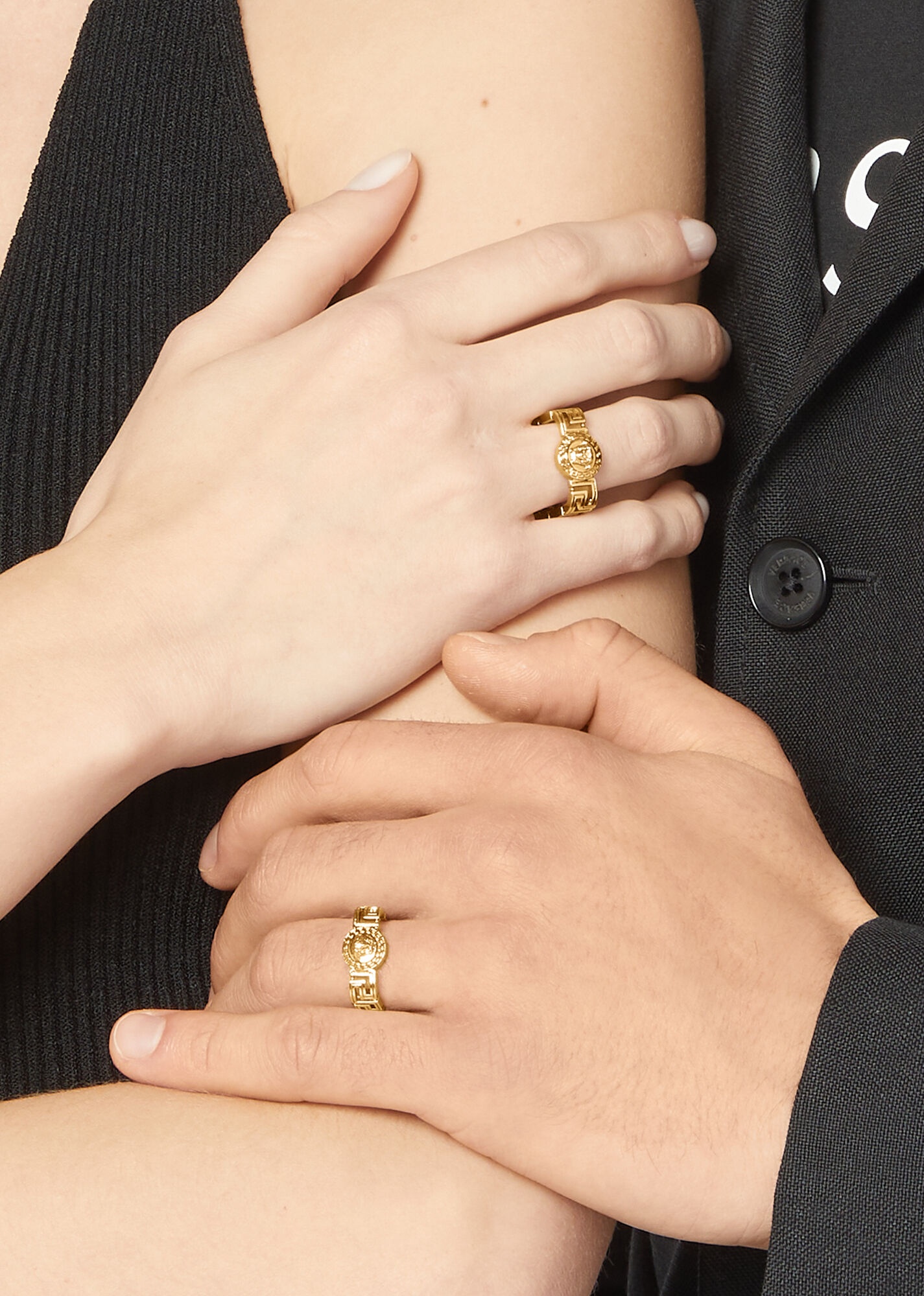 Medusa Greca Square Ring - 3
