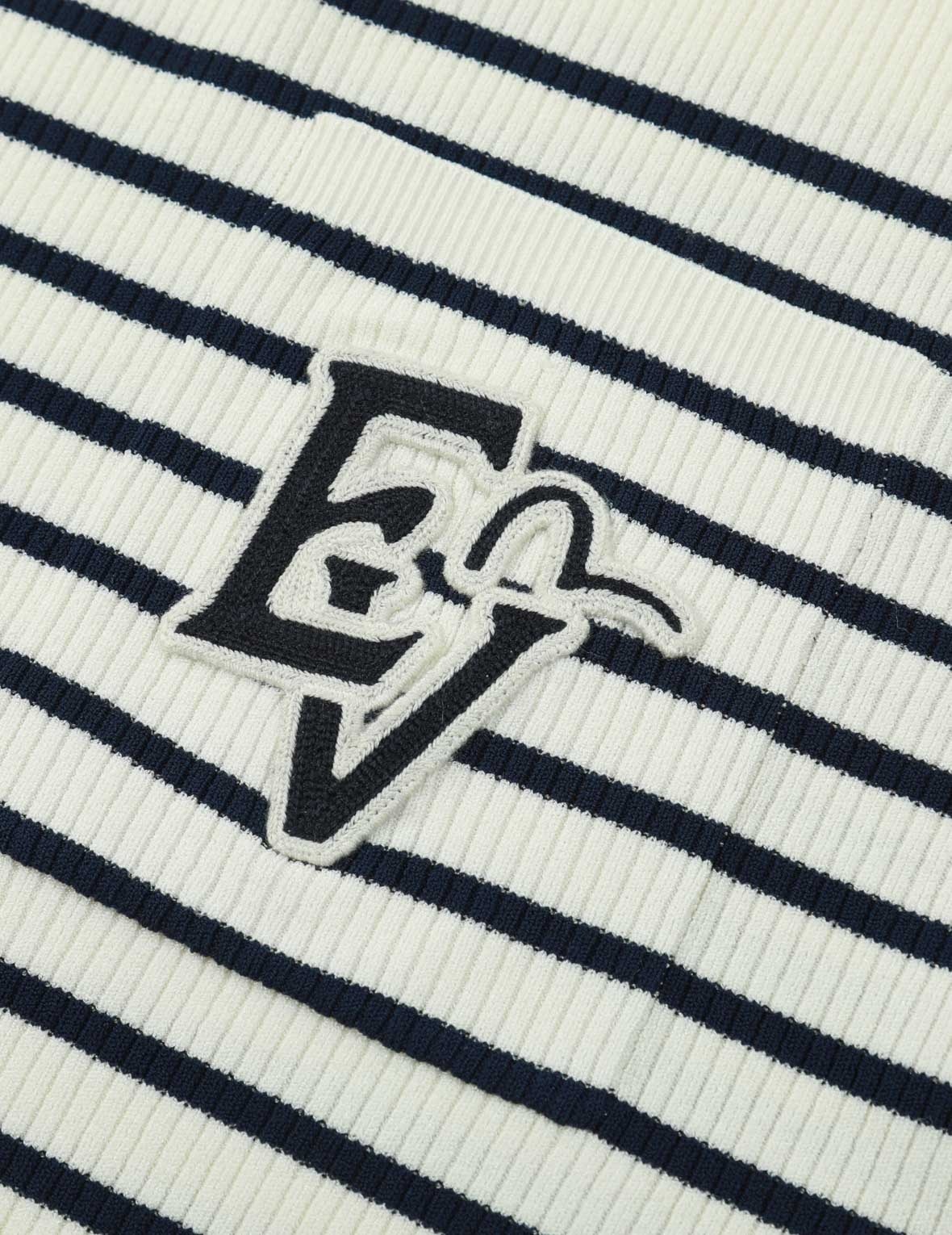 LOGO BADGE POCKET STRIPE SWEATER - 8
