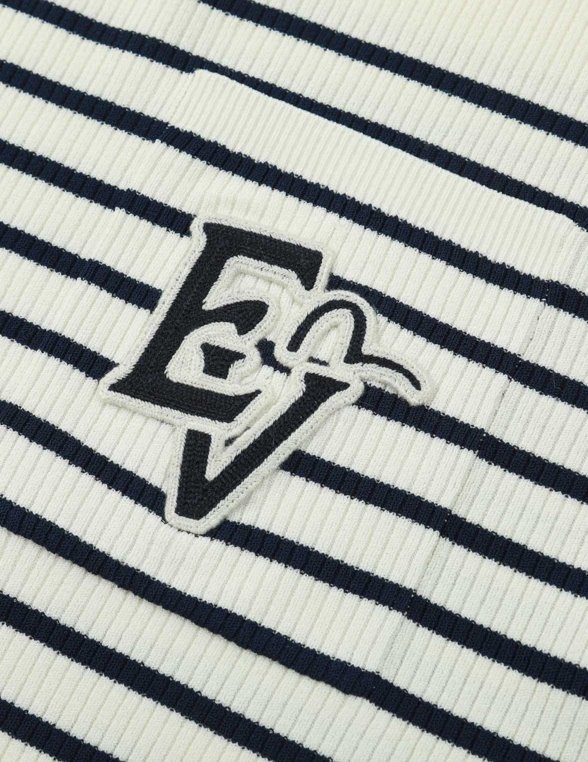 LOGO BADGE POCKET STRIPE SWEATER - 8