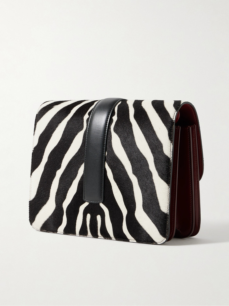Blake Zebra-print Calf Hair And Leather Shoulder Bag 3