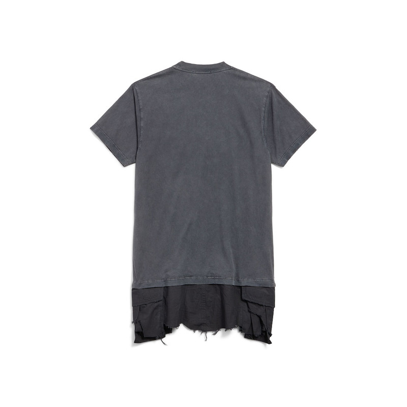 Women's Luxury Script Hybrid T-shirt Cargo Dress in Black 6