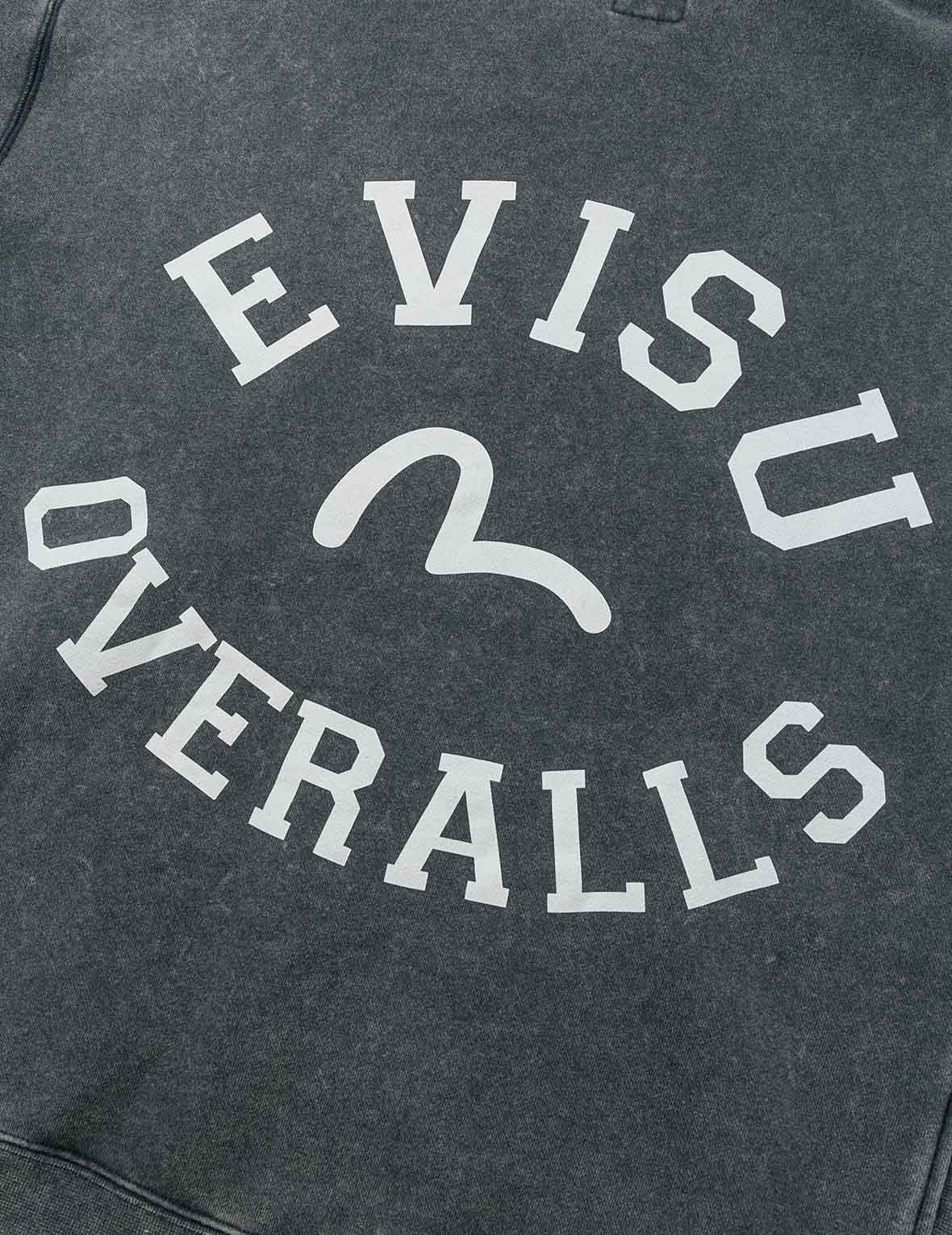 Washed Seagull and Logo Print Relax Fit Hoodie - 7