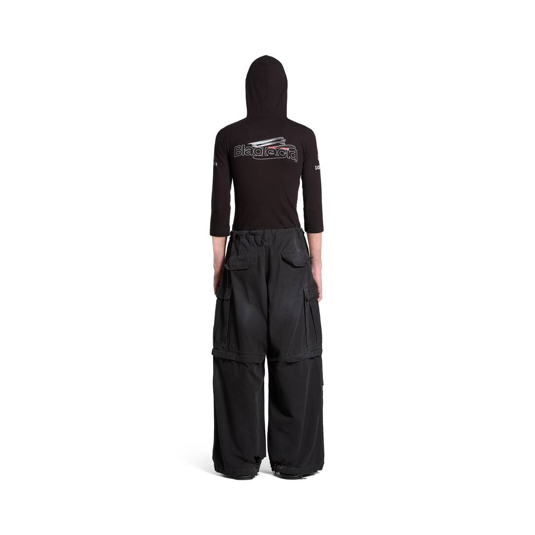 Balenciaga Large Cargo Pants in Black - 4