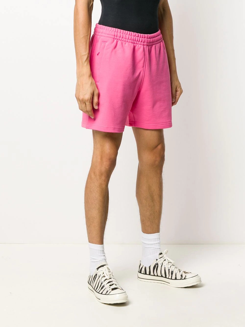 embroidered logo track shorts - 4