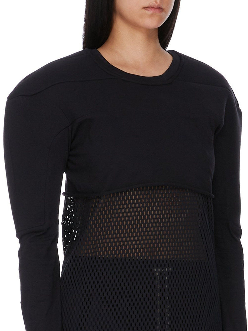 Black Champion Edition Girdered Cropped Harness T-shirt 4