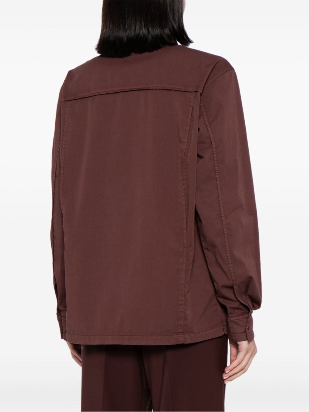 dyed cotton-satin shirt - 4